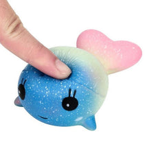 Load image into Gallery viewer, Squishy Toy Colorful Horn Whale Slow Rising Rainbow Squeeze Scented Toys Anti Stress Kids Adult Stress Reliever Toys Kids Gift